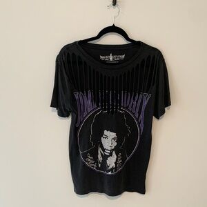 Black Jimi Hendrix Graphic T-Shirt small. Distressed